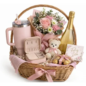 Luxury Mom Tumbler & Champagne Gift Basket
