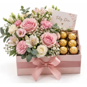 Flowers & Ferrero Gift Box