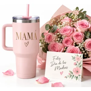 40 oz Tumbler & Rose Bouquet